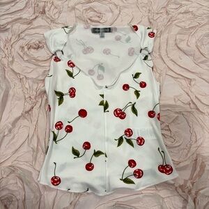 Urban Outfitters White Cherry Tank